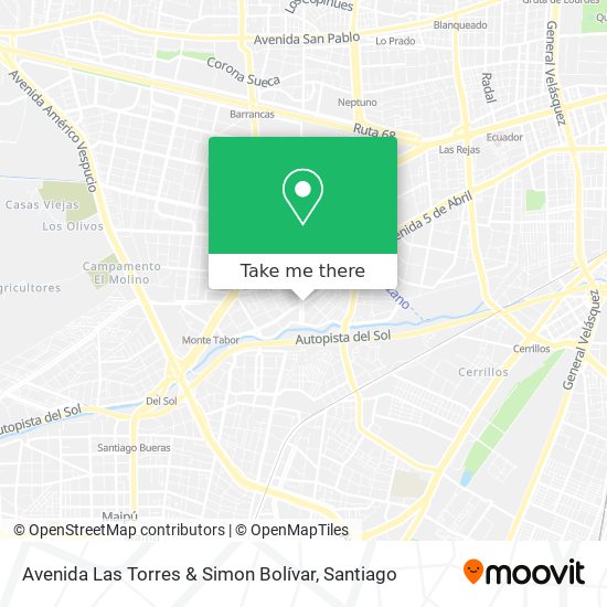 Avenida Las Torres & Simon Bolívar map