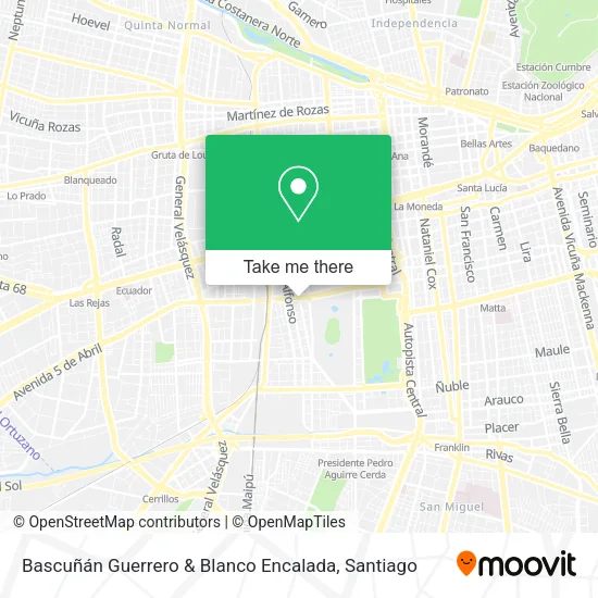 Bascuñán Guerrero & Blanco Encalada map