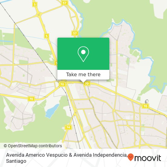 Avenida Americo Vespucio & Avenida Independencia map