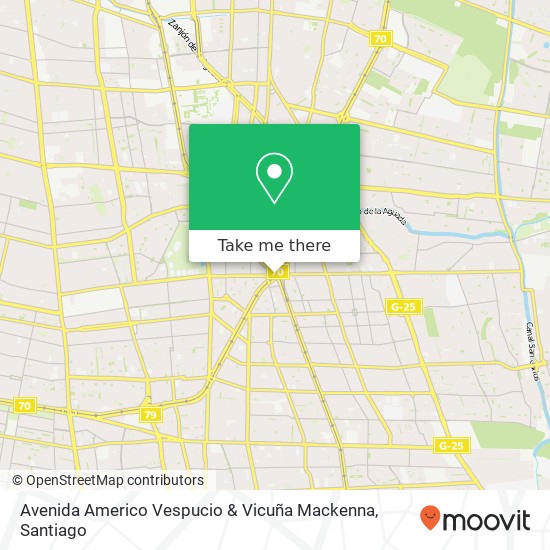 Avenida Americo Vespucio & Vicuña Mackenna map