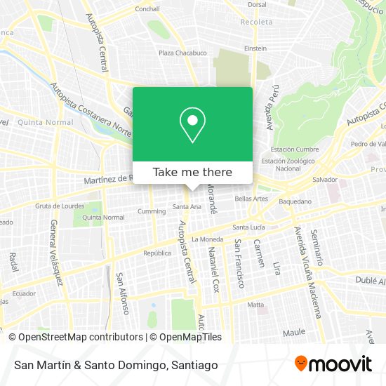 San Martín & Santo Domingo map