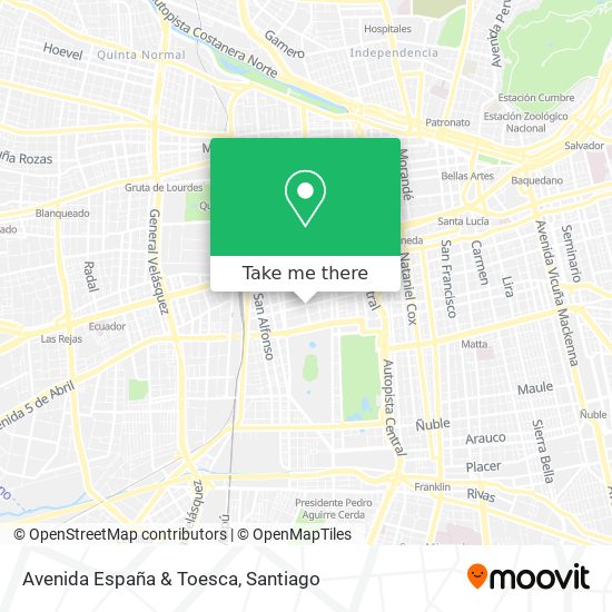 Avenida España & Toesca map