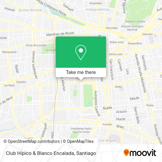 Club Hípico & Blanco Encalada map