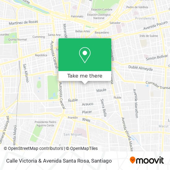 Mapa de Calle Victoria & Avenida Santa Rosa