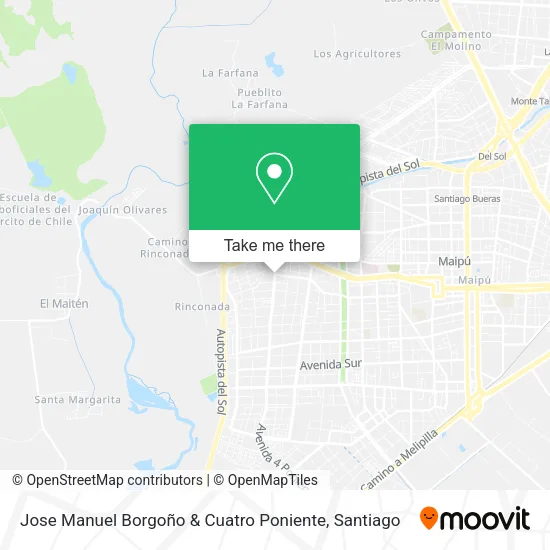 Jose Manuel Borgoño & Cuatro Poniente map