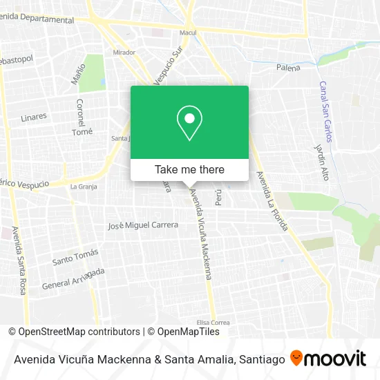 Avenida Vicuña Mackenna & Santa Amalia map