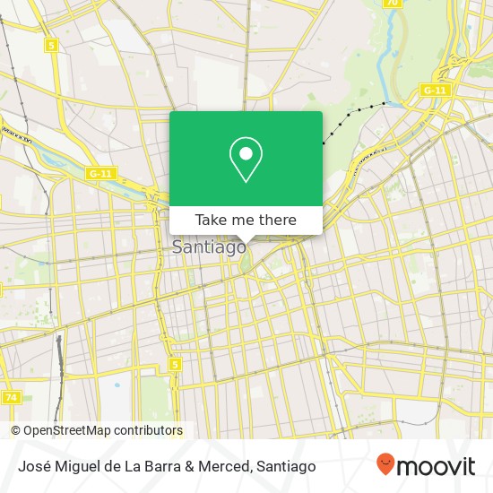 Mapa de José Miguel de La Barra & Merced