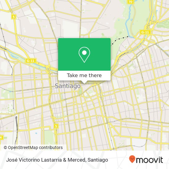 José Victorino Lastarria & Merced map