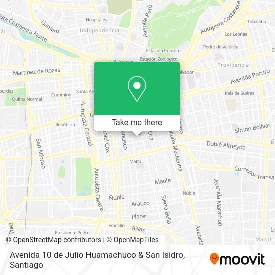 Avenida 10 de Julio Huamachuco & San Isidro map