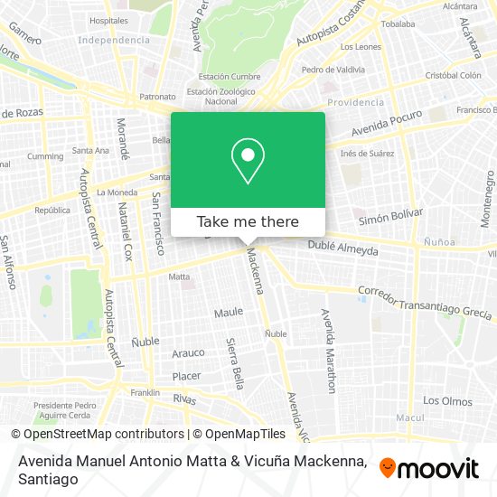 Avenida Manuel Antonio Matta & Vicuña Mackenna map