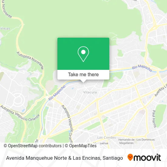 Avenida Manquehue Norte & Las Encinas map