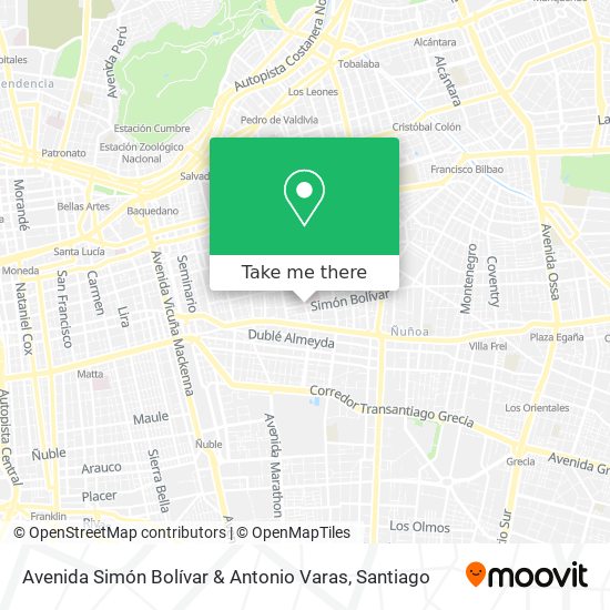 Avenida Simón Bolívar & Antonio Varas map