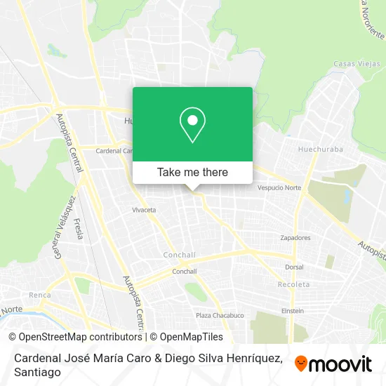 Cardenal José María Caro & Diego Silva Henríquez map