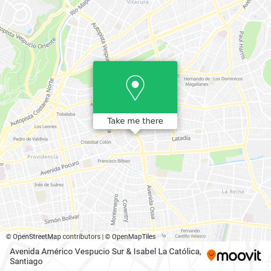 Avenida Américo Vespucio Sur & Isabel La Católica map
