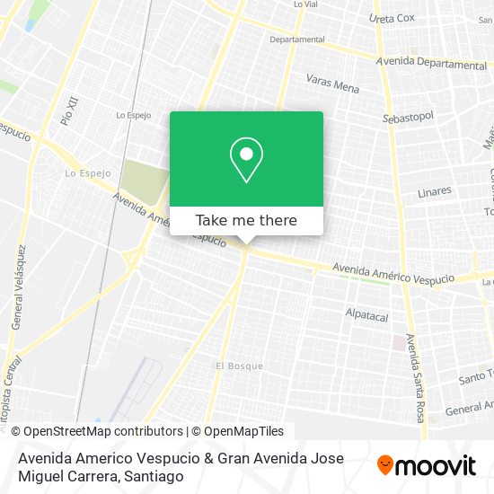 Avenida Americo Vespucio & Gran Avenida Jose Miguel Carrera map