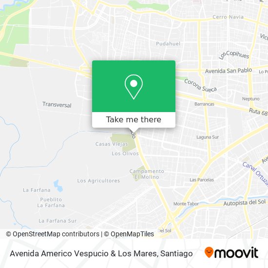 Avenida Americo Vespucio & Los Mares map
