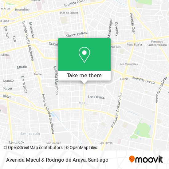 Avenida Macul & Rodrigo de Araya map