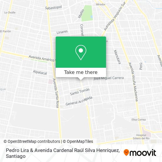 Pedro Lira & Avenida Cardenal Raúl Silva Henríquez map