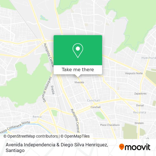 Avenida Independencia & Diego Silva Henríquez map