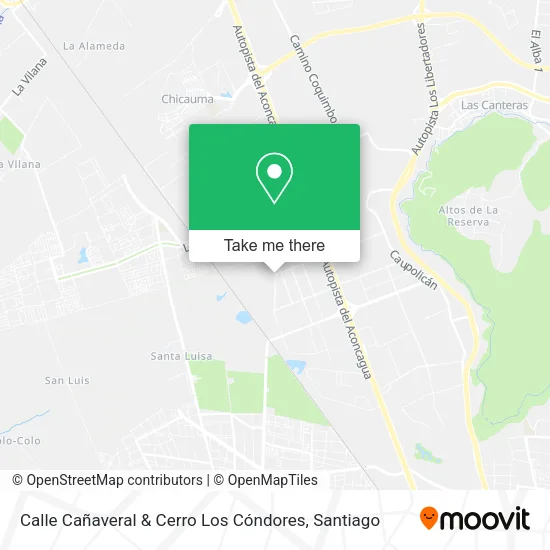 Mapa de Calle Cañaveral & Cerro Los Cóndores