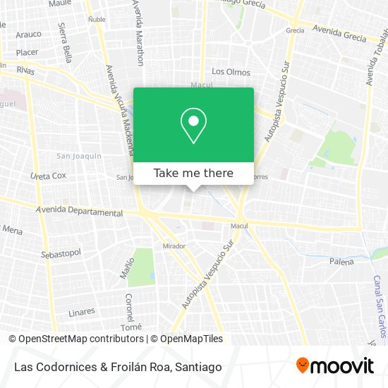 Las Codornices & Froilán Roa map