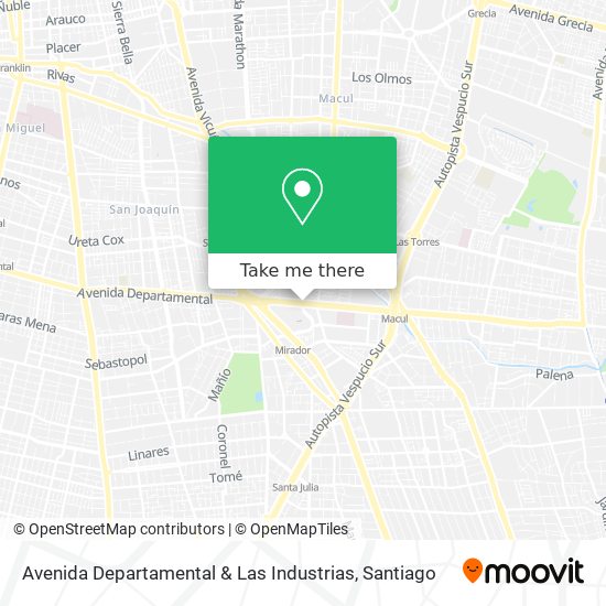 Avenida Departamental & Las Industrias map