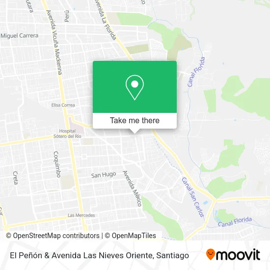 El Peñón & Avenida Las Nieves Oriente map
