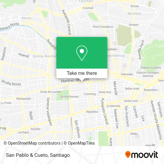 San Pablo & Cueto map