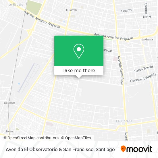 Avenida El Observatorio & San Francisco map