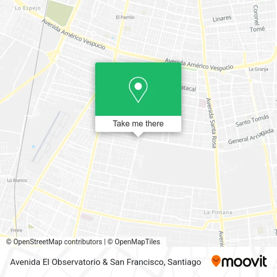 Avenida El Observatorio & San Francisco map
