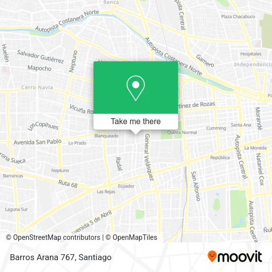 Barros Arana 767 map