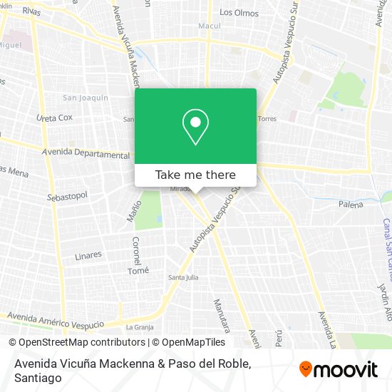 Mapa de Avenida Vicuña Mackenna & Paso del Roble