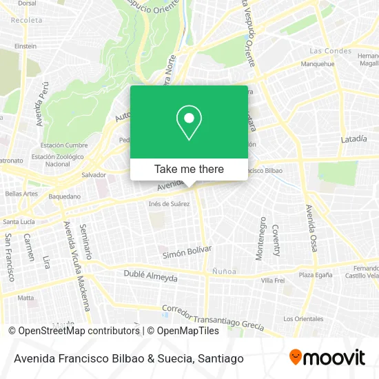 Avenida Francisco Bilbao & Suecia map