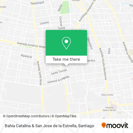 Bahía Catalina & San Jose de la Estrella map