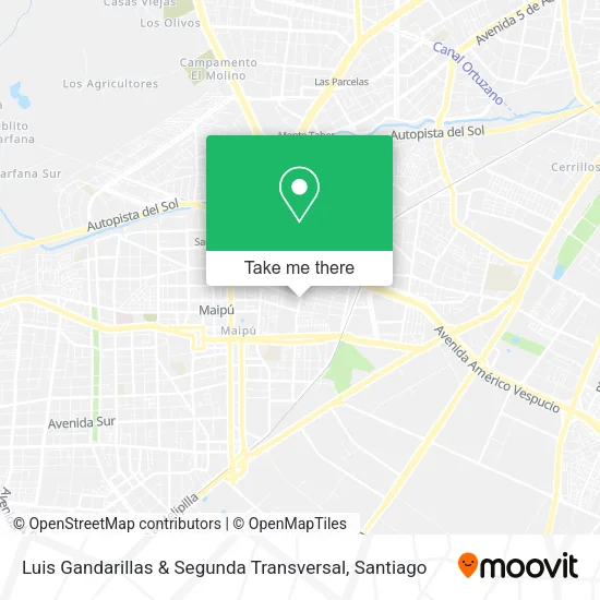 Luis Gandarillas & Segunda Transversal map