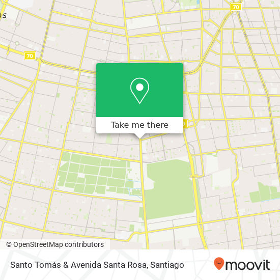 Mapa de Santo Tomás & Avenida Santa Rosa