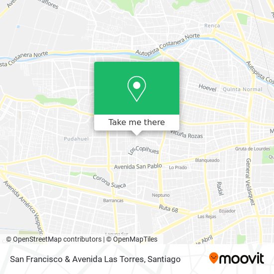 Mapa de San Francisco & Avenida Las Torres