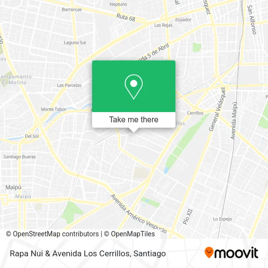 Rapa Nui & Avenida Los Cerrillos map
