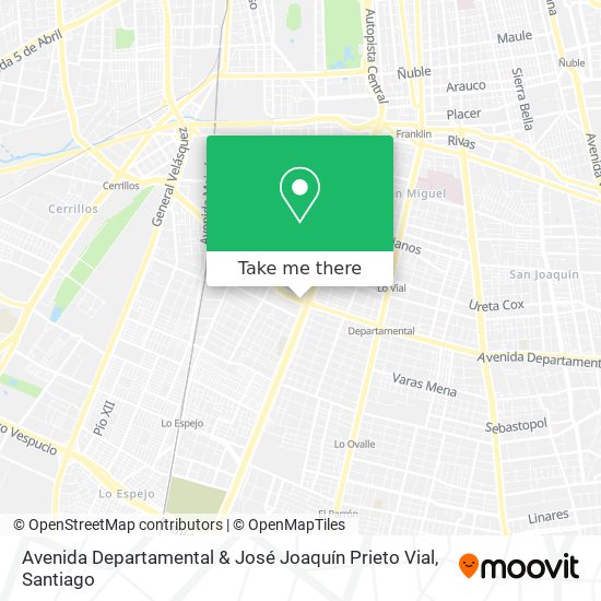 Mapa de Avenida Departamental & José Joaquín Prieto Vial