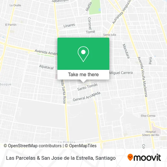 Las Parcelas & San Jose de la Estrella map
