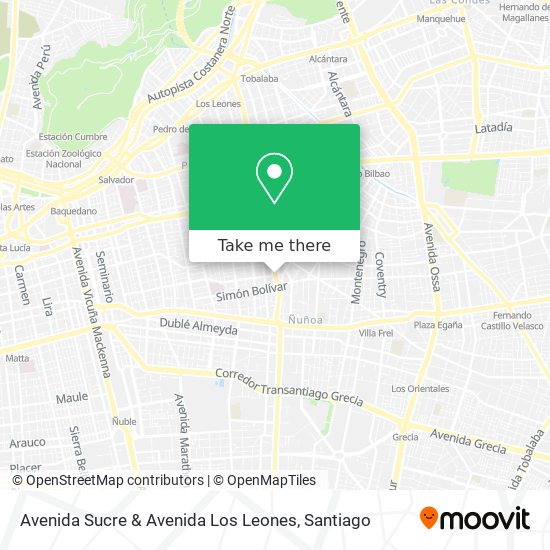 Avenida Sucre & Avenida Los Leones map