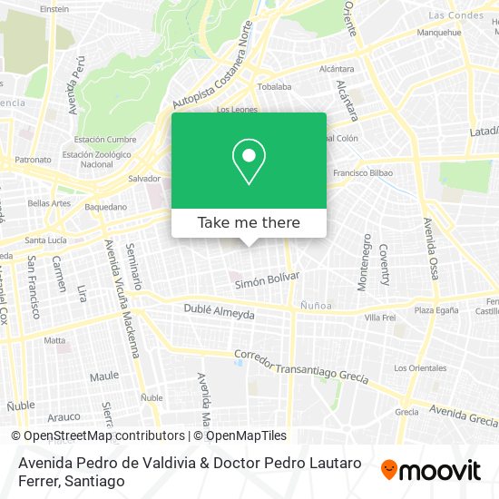 Avenida Pedro de Valdivia & Doctor Pedro Lautaro Ferrer map