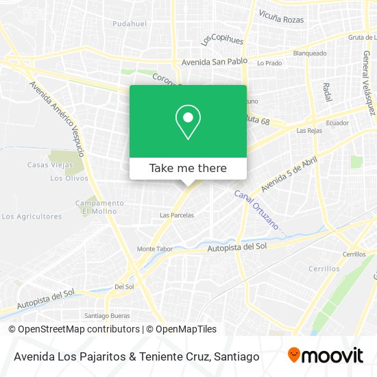 Avenida Los Pajaritos & Teniente Cruz map