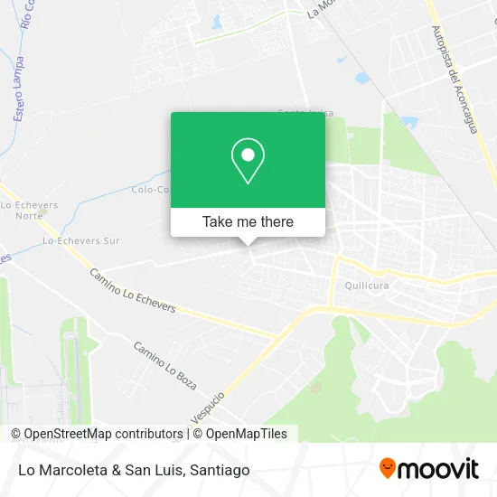 Lo Marcoleta & San Luis map