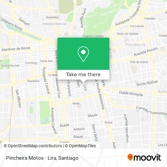 Pincheira Motos - Lira map