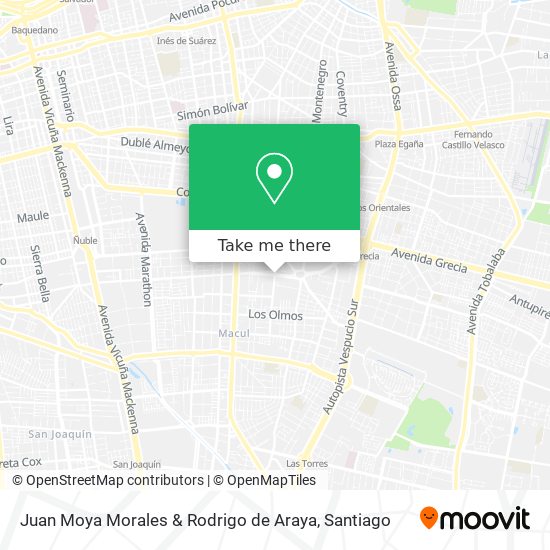 Juan Moya Morales & Rodrigo de Araya map