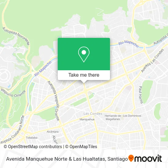Avenida Manquehue Norte & Las Hualtatas map