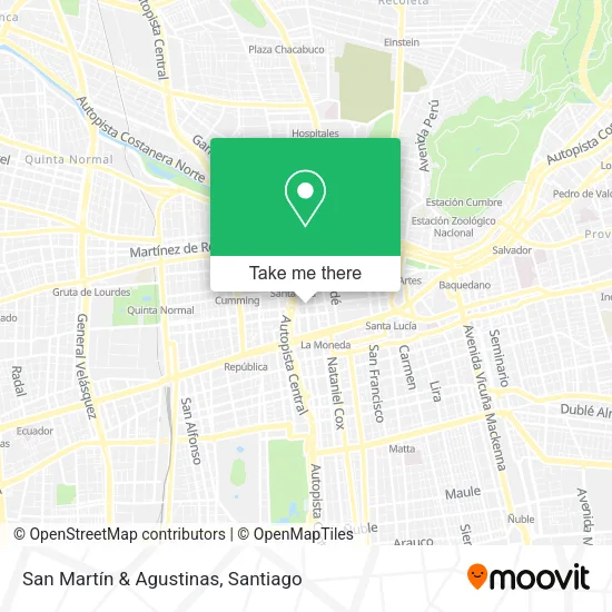San Martín & Agustinas map
