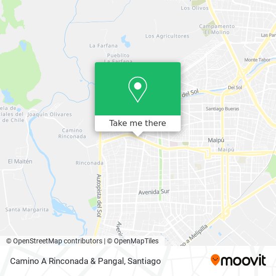 Camino A Rinconada & Pangal map