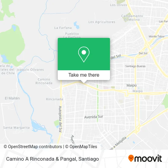 Camino A Rinconada & Pangal map